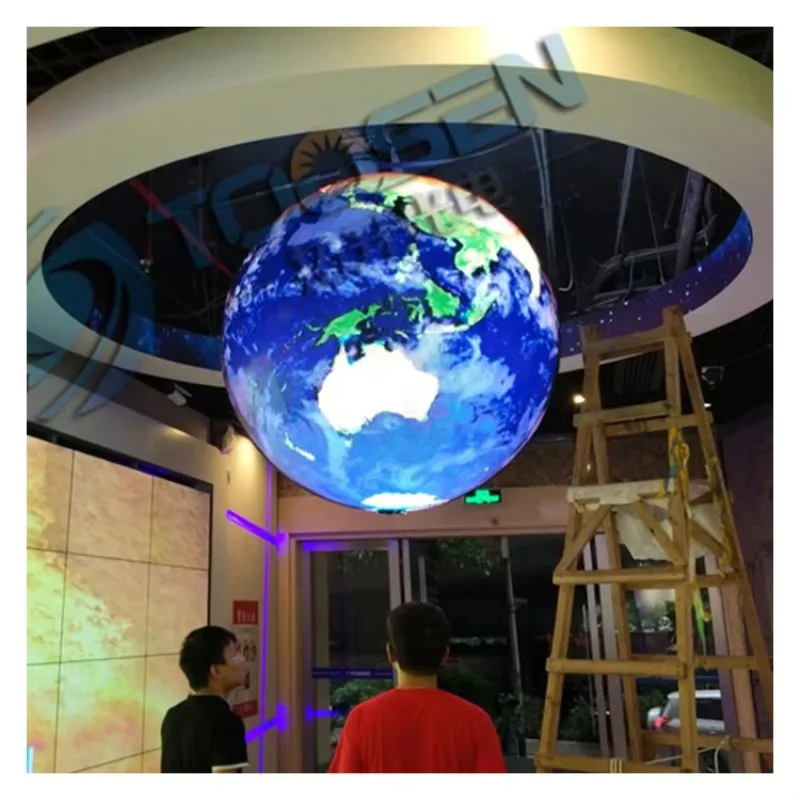 Multi-size Curved Sphere LED Pixel Ball Screen Indoor Outdoor Flexible Display With Custom OEM Supported