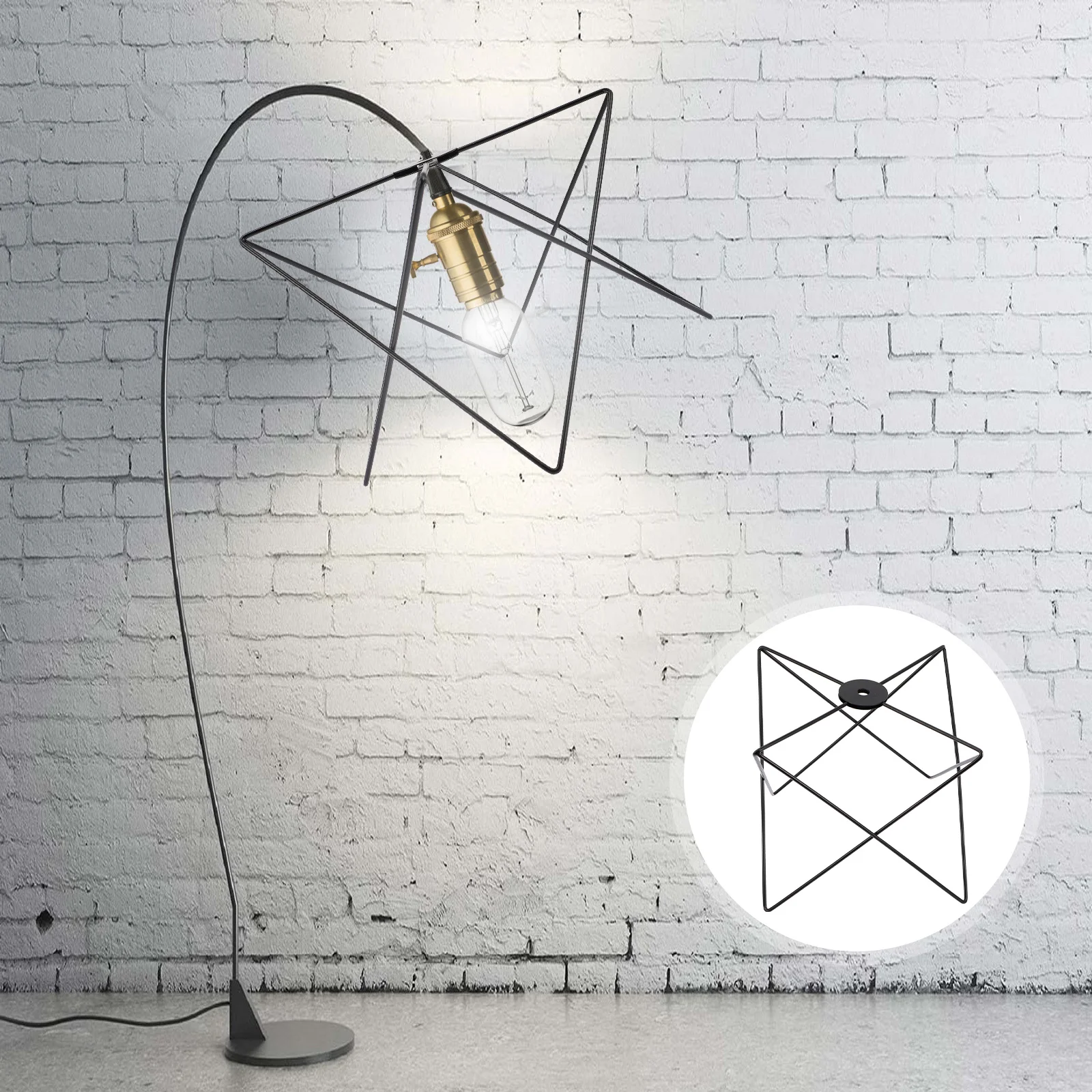 

1cm Opening Lampshade Frame DIY Ring Lamp Shade Elegant Durable Coating Treatment Suitable for Table Lamps Lampshade Frames