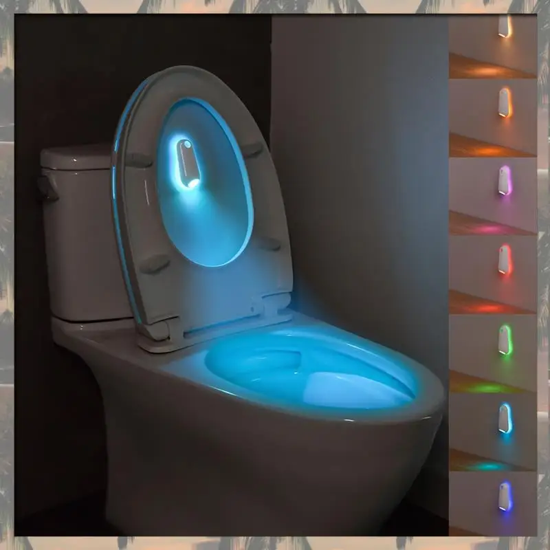 A70U Neue Motion Sensor LED Nachtlicht Projektor Für Badezimmer Korridor, Bunte Wiederaufladbare Toilette Wand Lampe