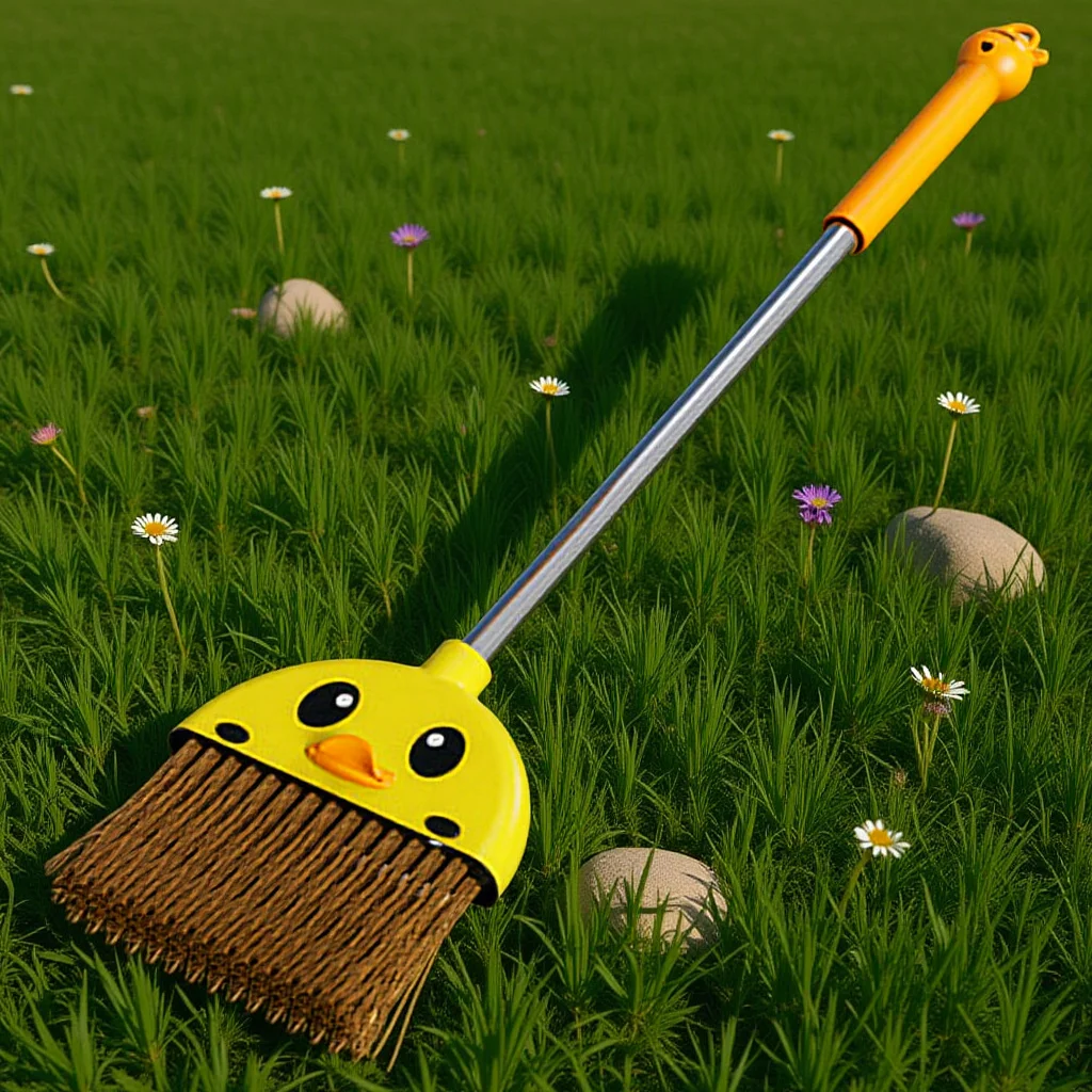 

MOBUTOFU Cartoon Broom Lightweight Cleaning Tool for Kids Home Use Fun Design Housekeeping Skill Toy for Boys Girls