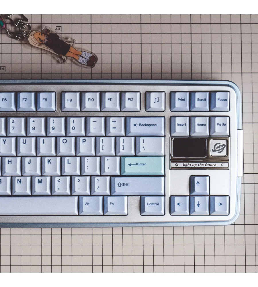 Keycap personality sublimation mechanical keyboard anode ice blue color scheme keycap PBT original factory