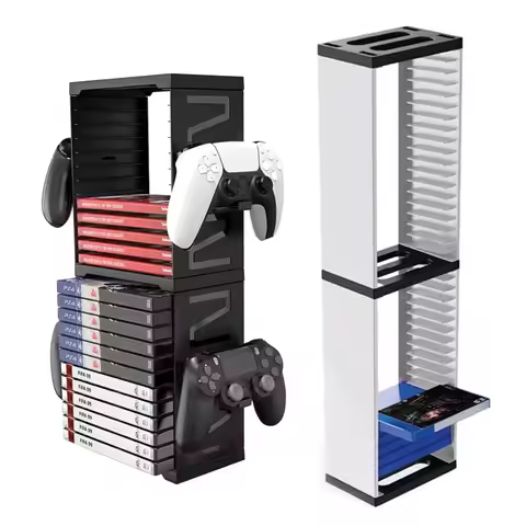 Game Disc Storage Tower for PS5 PS4 PS3 Xbox Series X/S | Video Game Shelf Organizer Stand Holder for Discs/DVD