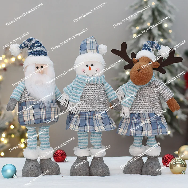 Decoration New Fabric Santa Snowman Elk Doll Christmas Doll Gift Shopping Mall