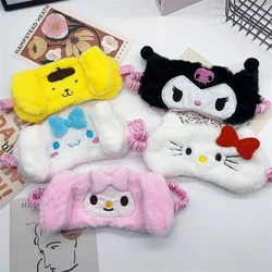 Sanrio  Hello Kitty Eye Mask Sleeping Girl's Heart Cartoon Kawaii  Kuromi My Melody Cinnamoroll Plush  Kids Gift