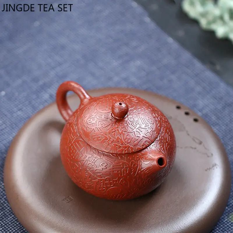 Imagem -03 - Chinês Yixing Pote de Chá de Argila Roxa Master Handmade Chaleira Beleza Filtro Personalizado Infusor de Chá Zisha Dahongpao Teaware 200ml