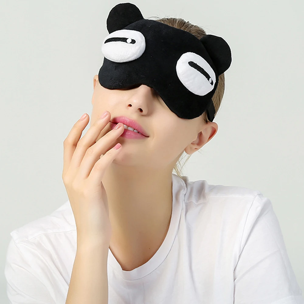 Cute Cartoon Eye Mask Light proof Night Sleep Eye Patches Nap Travel Health Blindfold Soft Comfortable Eye Cover to Sleep Better