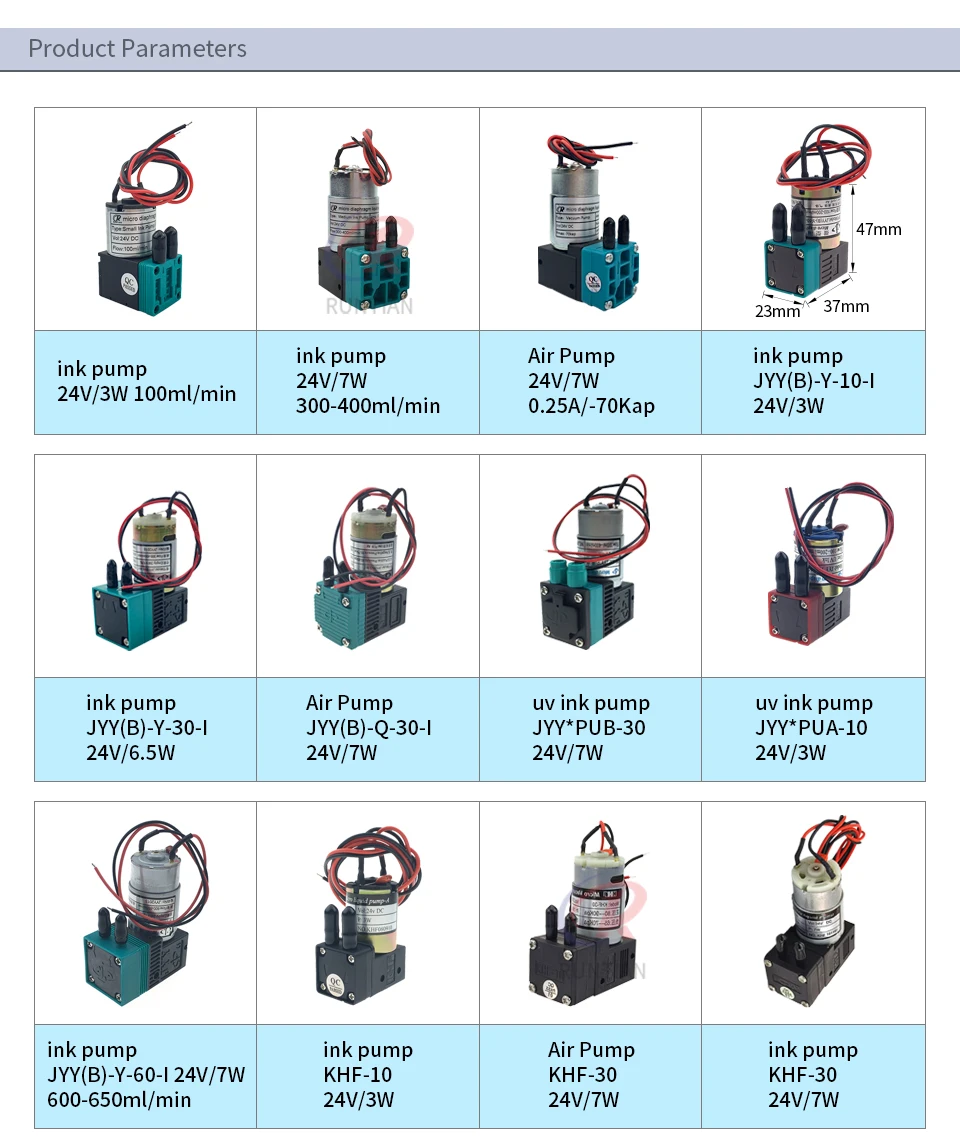 Original Sypda 3W 7W UV-Tintenpumpe JYY Tintenpumpe JH-10 JH-30 Drucker-Luftpumpe MV-SD100EUV MV-SD600E KHF-10 KHF-30 JYY(B)-Y-30-I – Detail 2