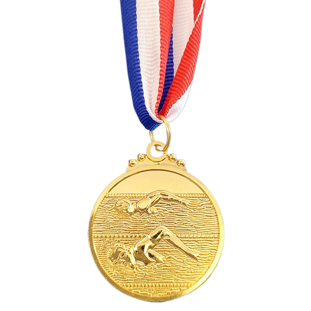 5cm Swimming Medal Sports Rewards with Neck Ribbon Competition Awards 1st/2nd/3rd Place Medals for Competitions Party Race