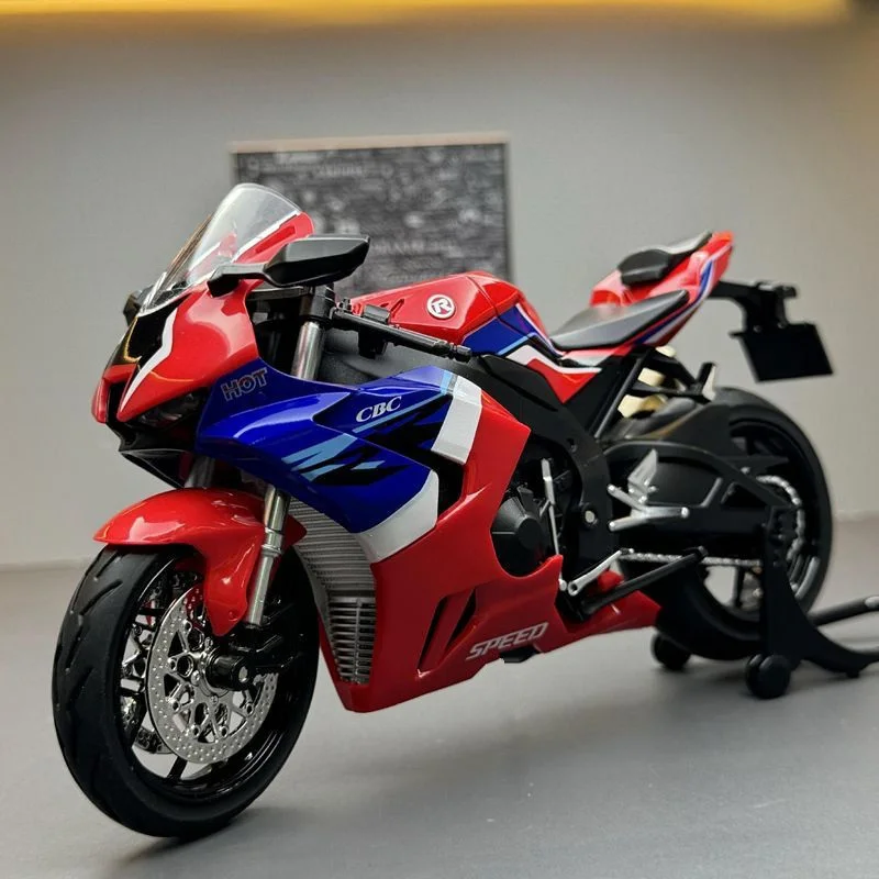 

1:9 Honda CBR 1000RR-R Fire Blade Alloy Racing Motorcycle Model Diecast Street Sports Motorcycle Model Sound Light Kids Toy Gift