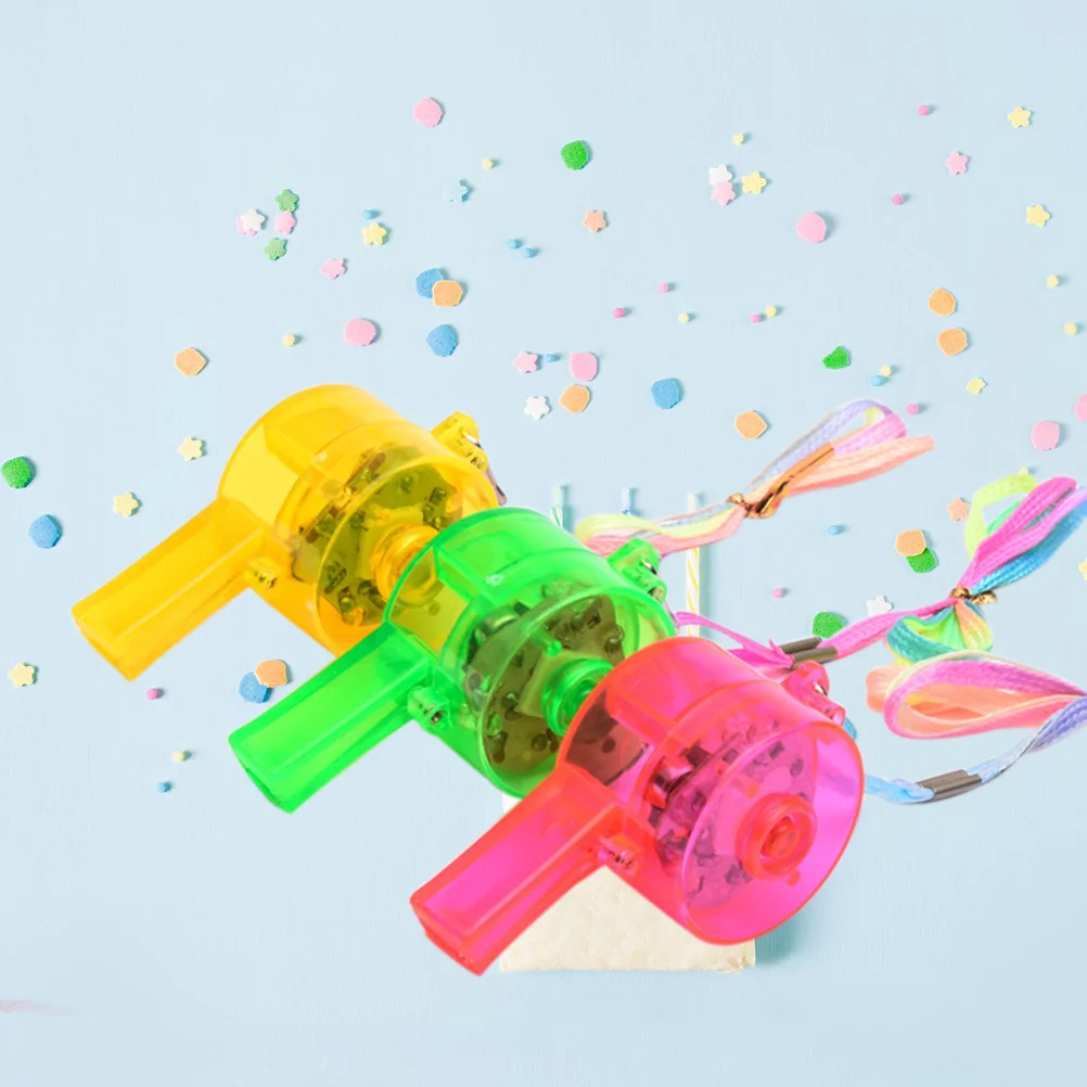 

5Pcs Glow in The Dark Whistle Flashing Light Up Party Favors for Kids Adults Holiday Concert Bar Nightclub Rave