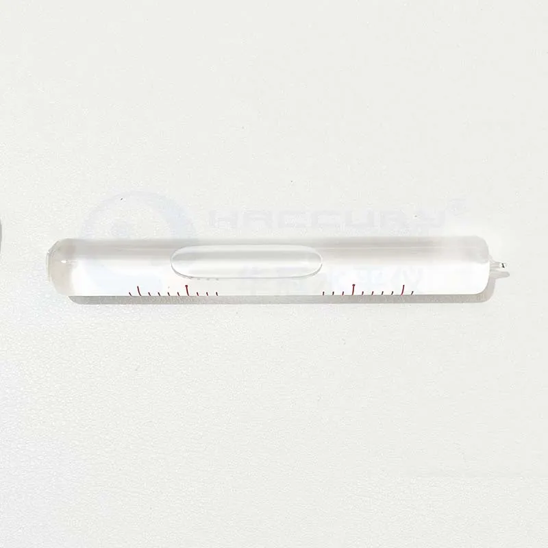 HACCURY High Sensitivity Glass Tube Level Bubble Mini Bubble Level Size 12x95mm Accuracy 0.1mm/m