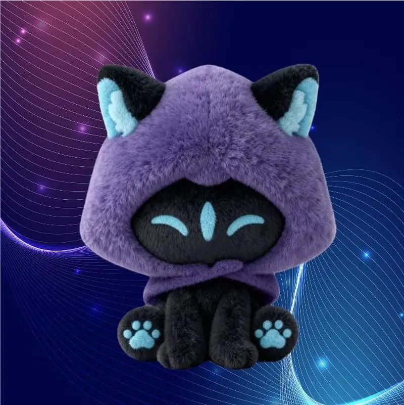 

Плюшевая игрушка Valorant Omen Cat, мягкий игровой персонаж, сидящий стиль, периферийные устройства, фанаты геймера, коллекционный декор, плюшевая кукла