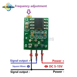 Générateur de signal réglable 1Hz-6Khz, onde carrée, Module générateur de signal à fréquence réglable