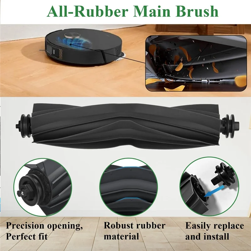 WHYY-Kit di accessori compatibile per Dream L20 Ultra/L30 Ultra Robot aspirapolvere Spazzola principale Filtri Hepa Spazzola laterale Mop Pad