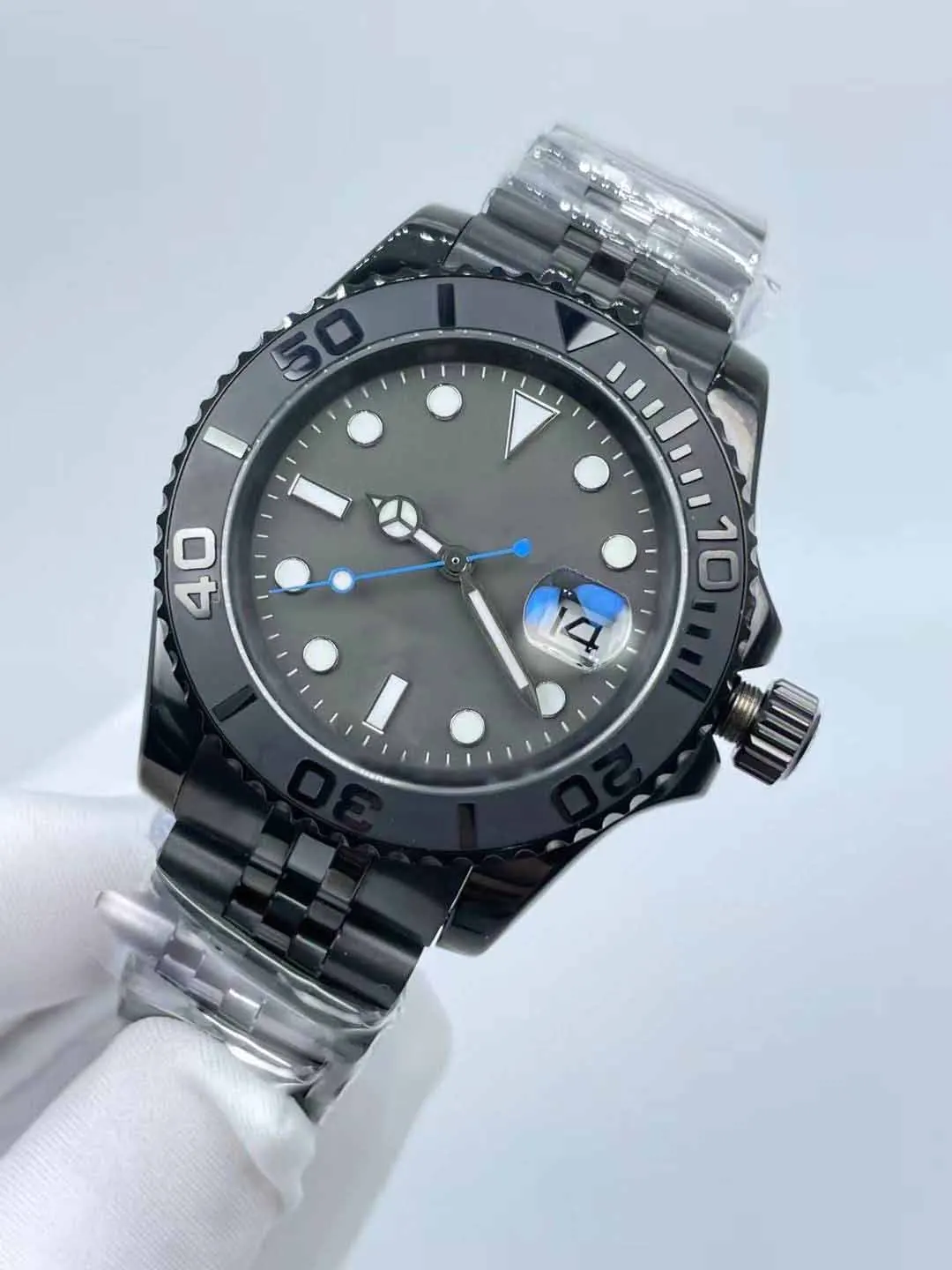 Мужские кварцевые часы с ремешком со складной пряжкой, 40 мм