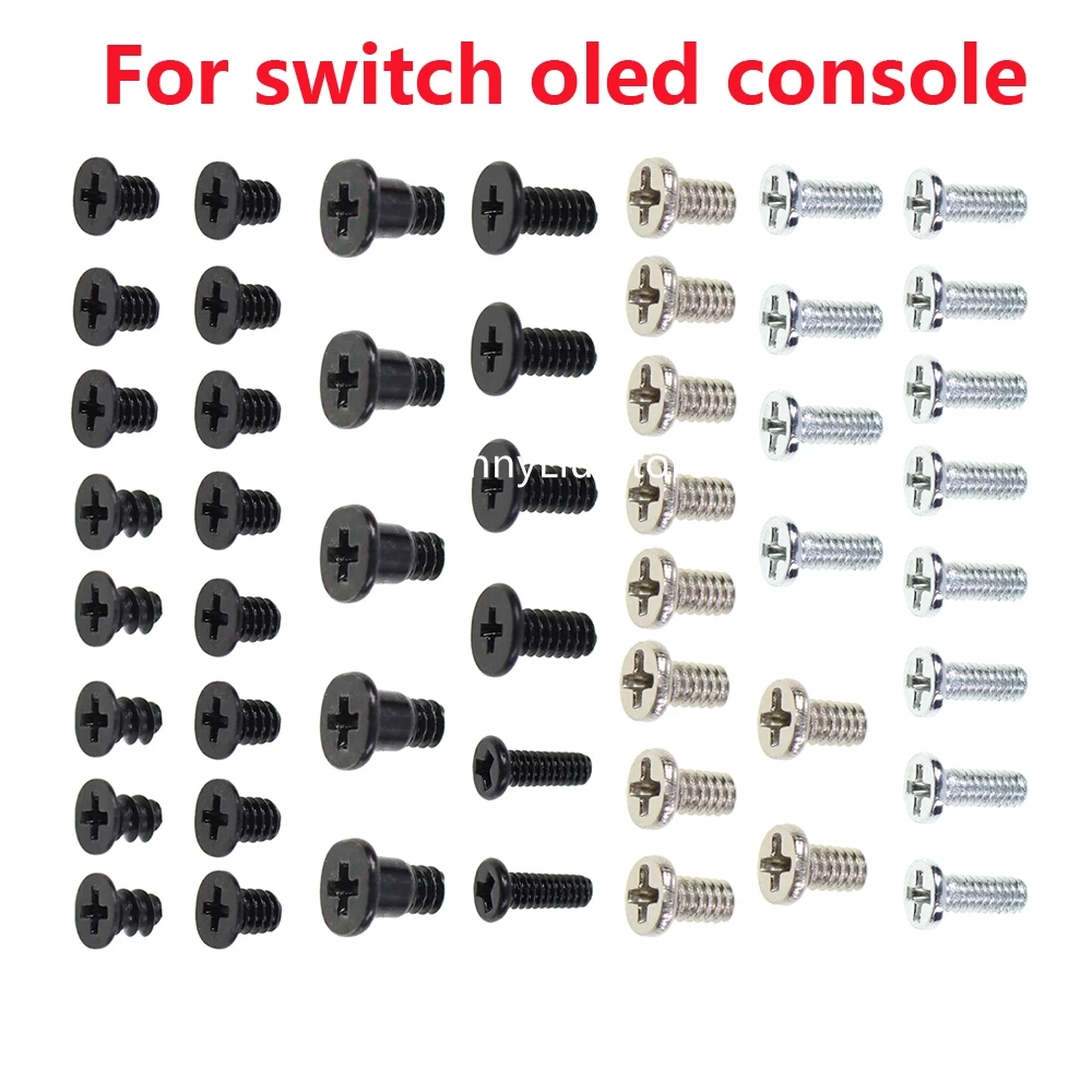 1 مجموعة مسامير الإسكان الكامل ل نينتندو سويتش oled وحدة التحكم مجموعة كاملة مسامير جبل استبدال عدة لعبة الملحقات