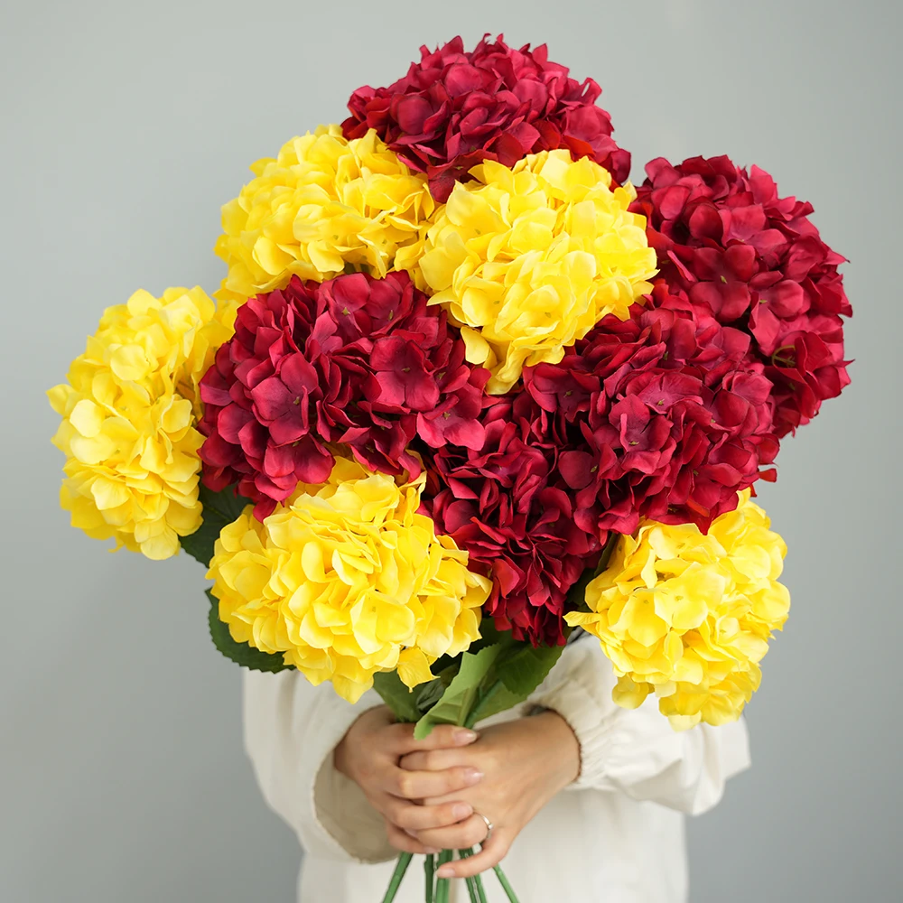 

Super Large Hydrangea Artificial Flowers for Tall Vase Big Fake Hydrangea Flowers Lifelike Faux Hydrangea for Home Wedding Decor