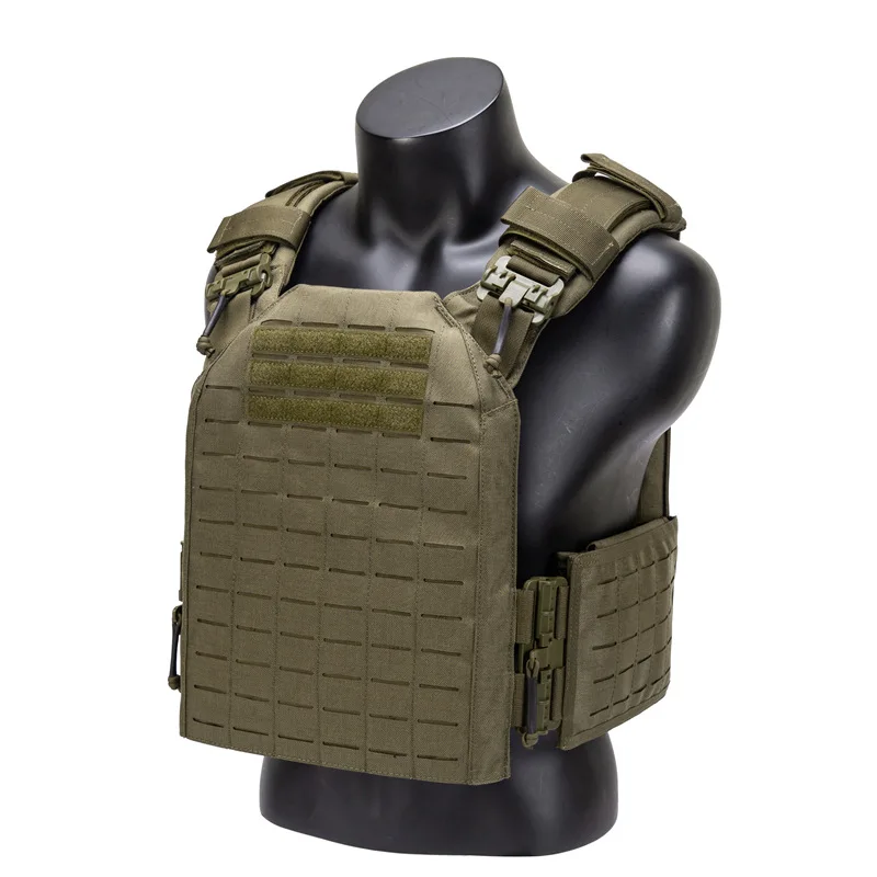 New Combat Vest 6094 Quick Detachable Light Laser Cut Tactical Vest Black Gear To Carry Tactical Equipment Molle Vest Airsoft