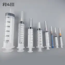 1-300ml Disposable Plastic Veterinary Syringe With Needles For Pet Laboratory Dedicated Individually Packaged Refill Measurement