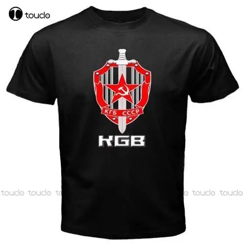 New Kgb Soviet Russia Secret Agent Security Service Spetsnaz Logo Summer Tops for Man Cotton Fashion T Shirts