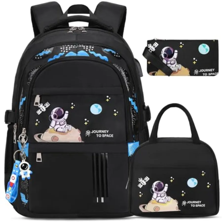 

Backpack for Boys - Boy Backpack Schoolbag for Boys Teens Girls Elementary Middle School Bags, Waterproof Lightweight Bookbag B