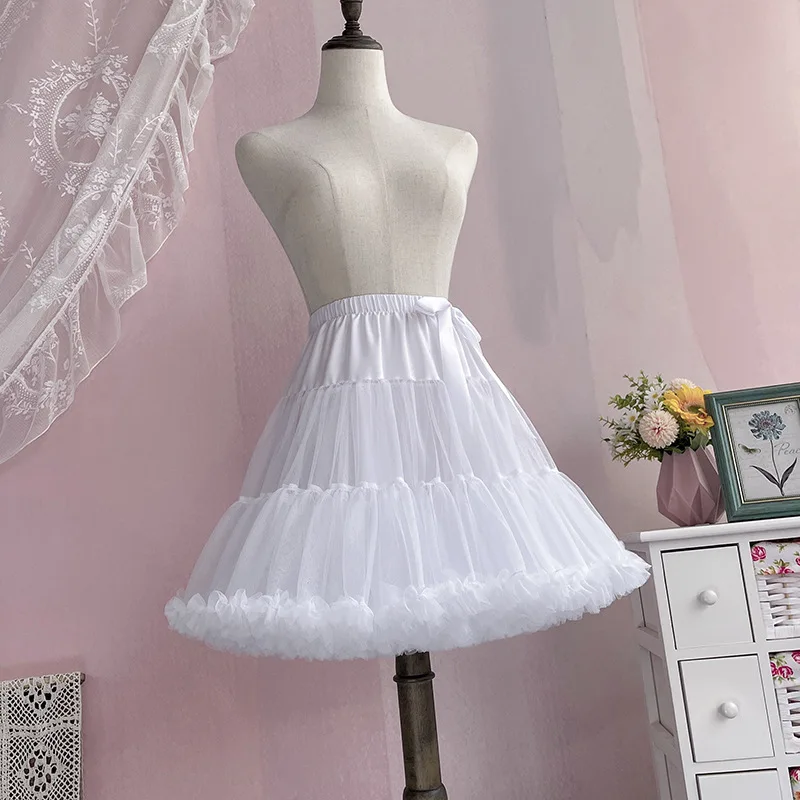 Enaguas de crinolina para boda, falda interior para fiesta, Ballet blanco, baile, tutú, Lolita