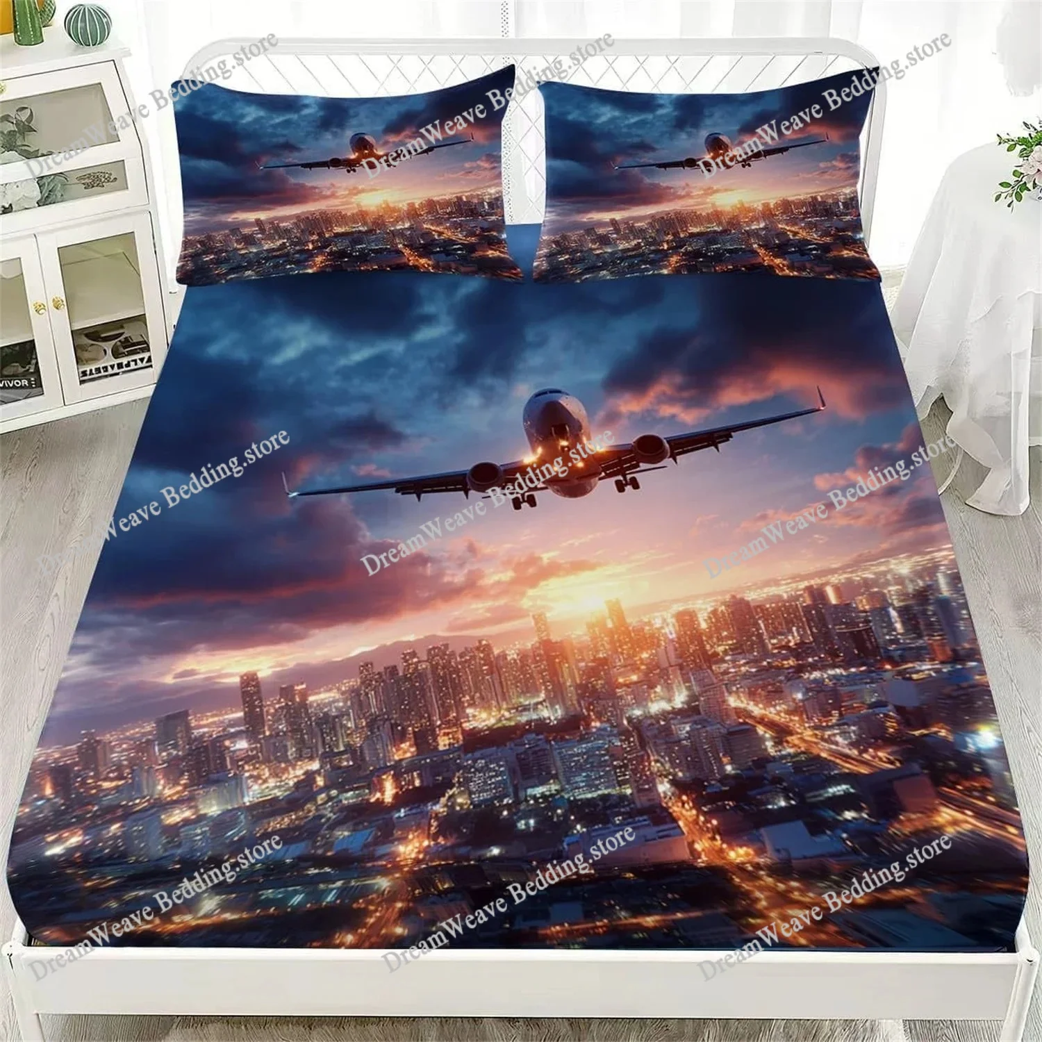 Airplane Bedding Set Boys ,Airplane Bedding Set Queen Size Warped Space Theme Twin Comforter Cover