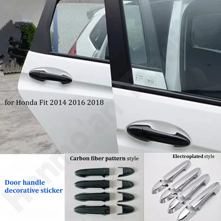 

Наклейки на дверные ручки с узором под карбон для Honda Fit 2014-2018 / Декоративные накладки на внешние ручки / Модифицированные аксессуары