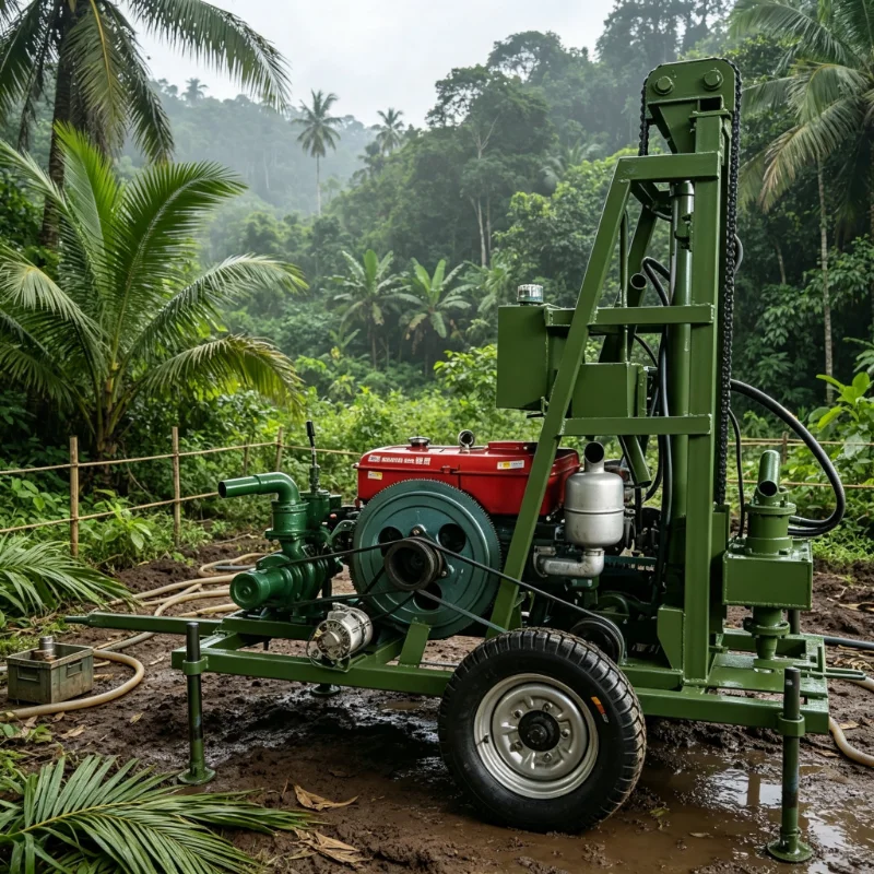 Small Water Well Drilling Machine, 100M Water Well Drilling Rig For Small-Scale Farm Irrigation Water Well Construction Projects