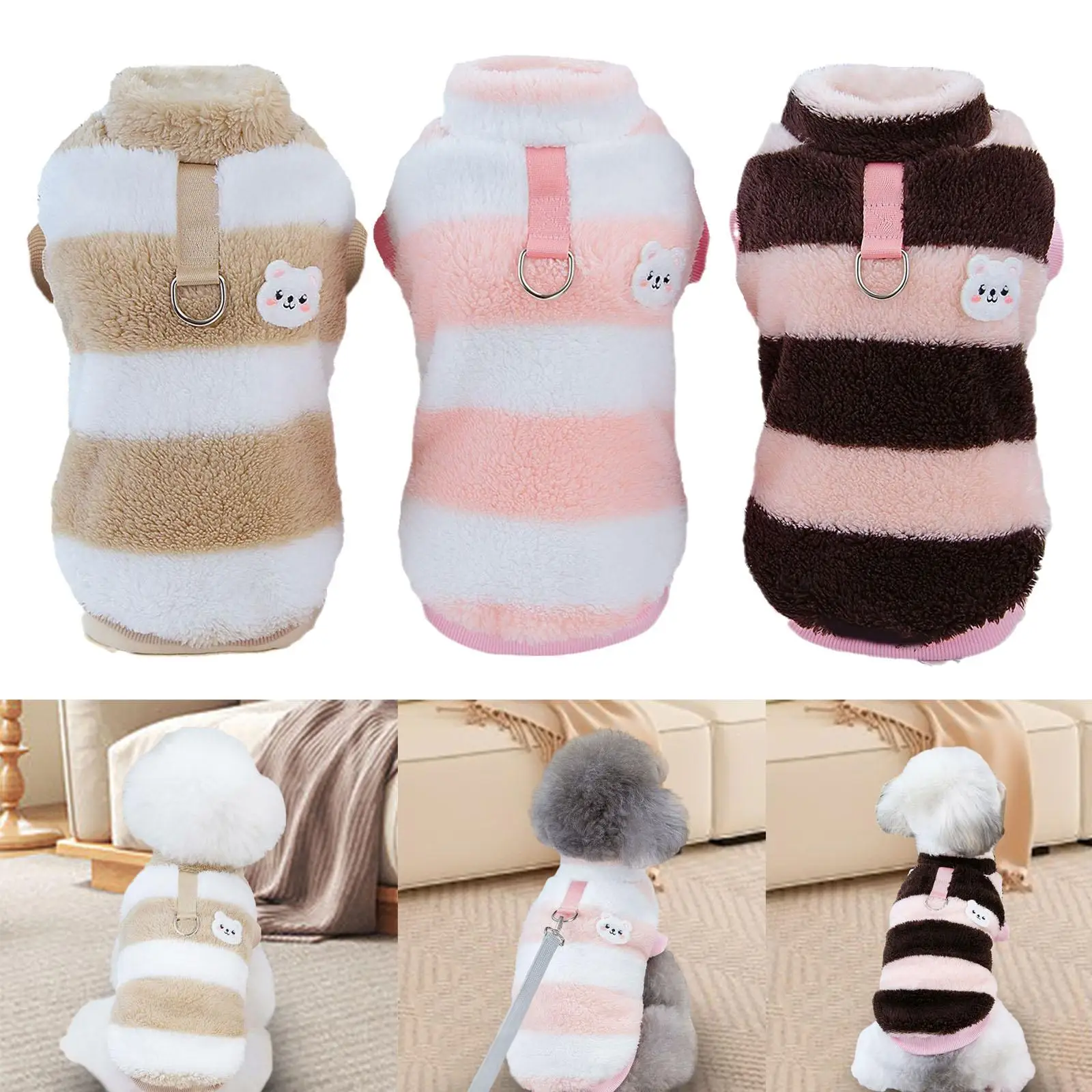 Fleece Dog Coat Cold Weather Clothes Cosplay Apparel Dog Sweatshirt Dog Winter