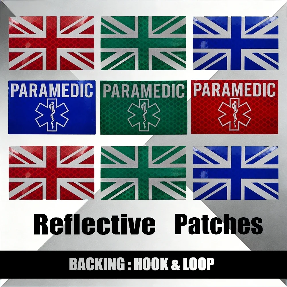 

Тактические светоотражающие нашивки PARAMEDIC с американским флагом на липучке для курток, плеч, для медицинских служб экстренной помощи