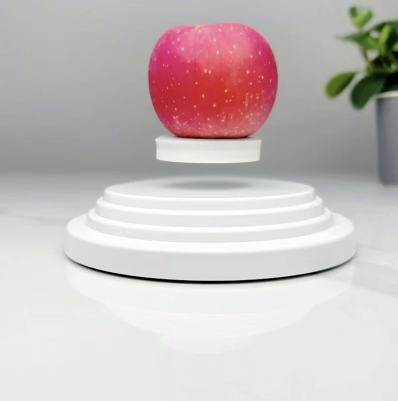 White New Magnetic Levitation Advertising Display Stand Universal Tray Capable Of Bearing 0-350g Magnetic Levitation Globe Suspe
