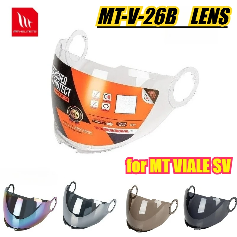 

MT-V-26B Helmet Visor for MT VIALE SV Anti-UV Dustproof Helmet Lens Helmet Windshield Replacement Accessories Sunglasses