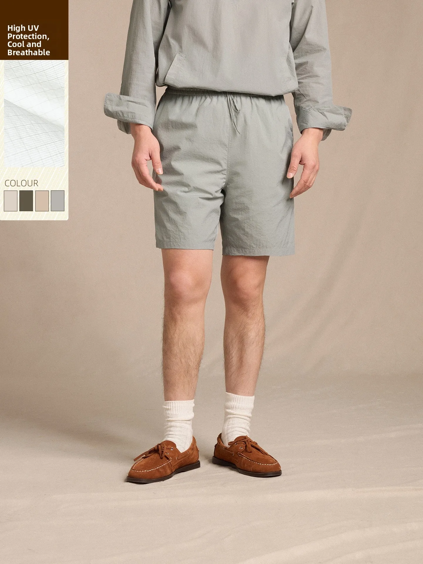 Cultum Lightweight Cool Feeling Beach Shorts Original Yarn Commuting Versatile Summer Lightweight Breathable Men's Shorts