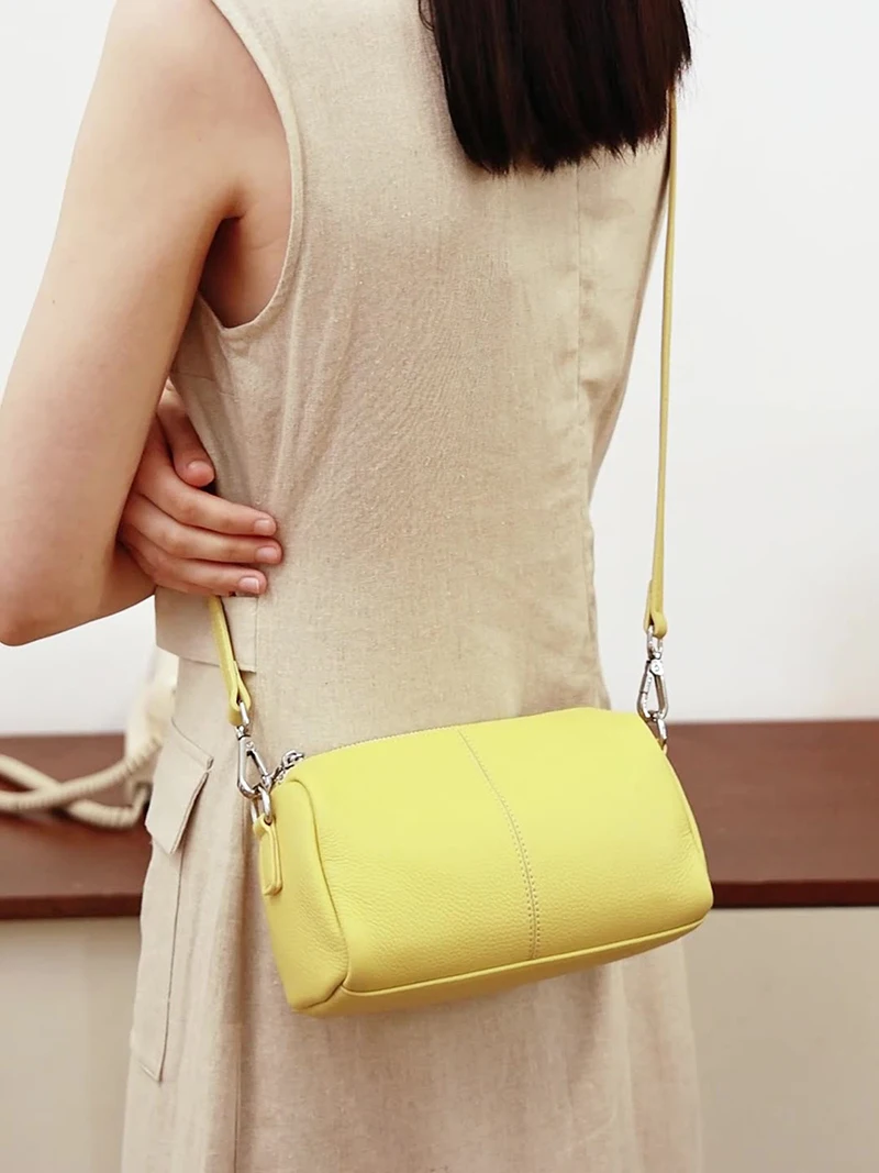 

Genuine Leather Woman Bag Cowhide Shoulder Bag Soft Leather Minimalism Luxury Bags Womens High Quality Crossbody Bag