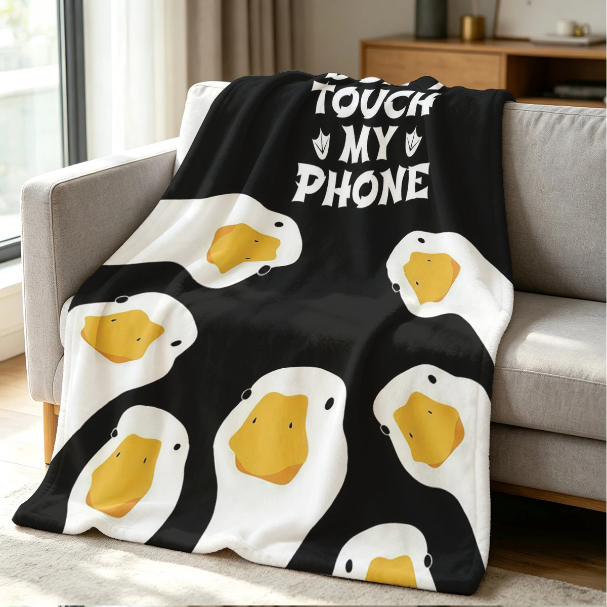 Guard Goose Blanket Soft Cozy Throw for Sofa Bed Festive Holiday Decor Gift for Kids and Adults,Lightweight and Warm