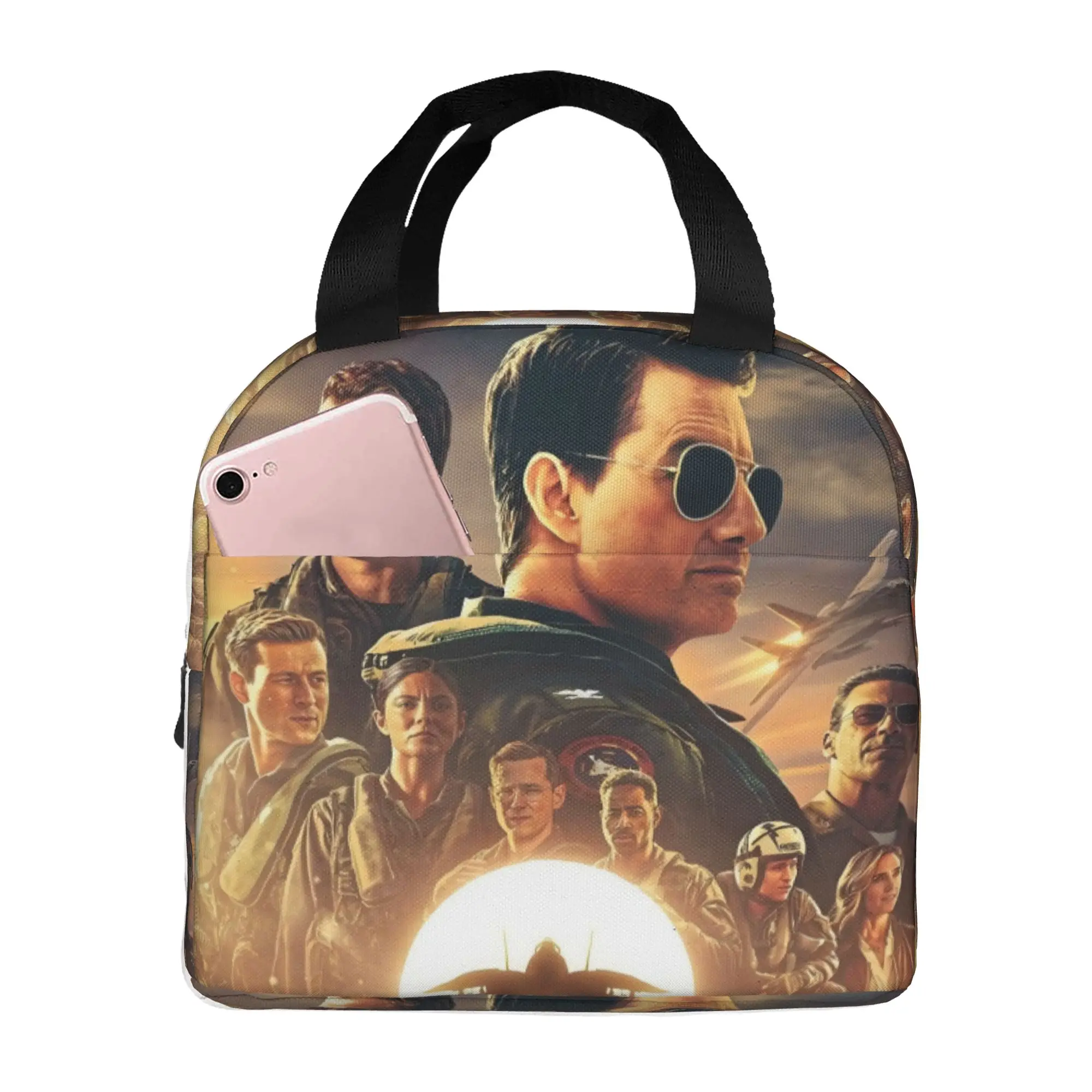 Top Gun Maverick Film  Insulated Lunch Bag for Women Portable Air Force Fighter Jets  Thermal Cooler Lunch Tote School