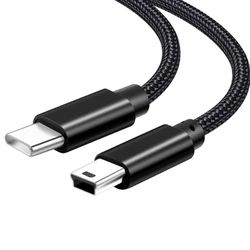 USB Type C To Mini USB Quick Charging Cable USB2.0 Charger Data Transfer Cable For Computer Phones Cameras MP3