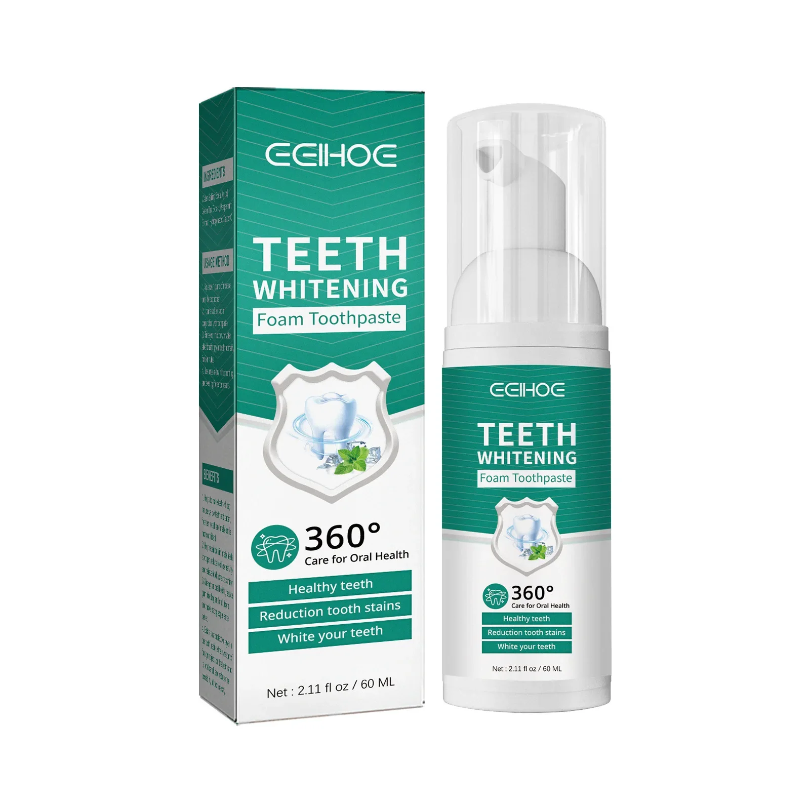 

Effective Teeth Whitening Mousse Dental Cleaning Teeth Bleach Yellow Tooth Stain Remover Oral Refresh Toothpaste Mousse