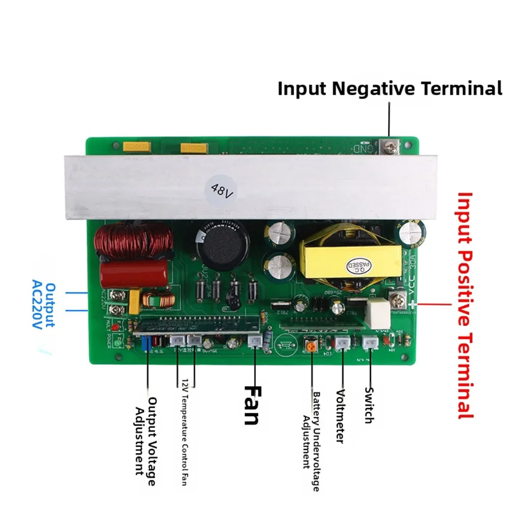 1PC 1000W EG8010 Pure Sine Wave Inverter IGBT 27A 600V Transistors DC48V To AC220V Power Converter Boost Converter 171*119*52mm