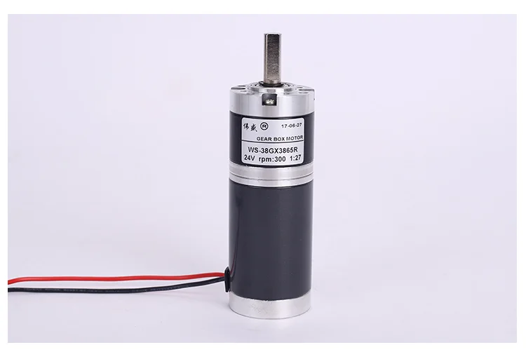 عزم دوران عالي 24 فولت محرك تيار مستمر كوكبي 12 فولت تنظيم السرعة العكسية محرك مخفض صغير 38 مللي متر