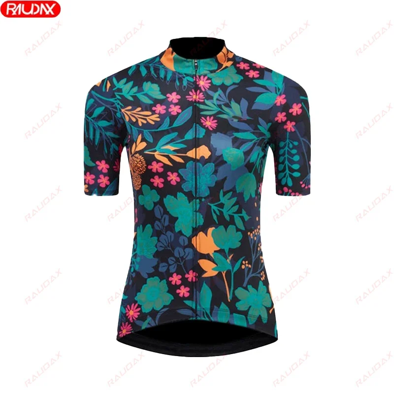 New Women's Bicycle Riding Set Road Bicycle UV Protection Short Sleeve Bicycle Breathable Riding Set Fancy Riding Short Sleeve