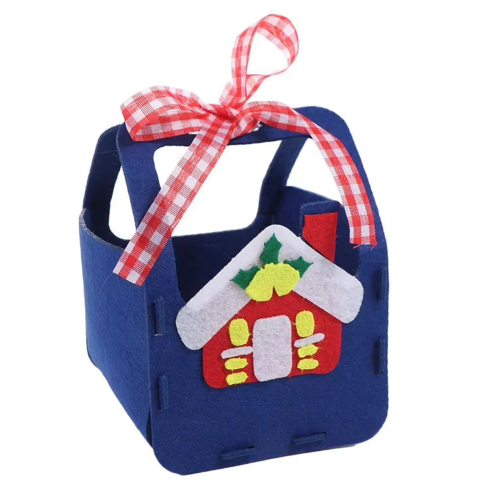 Árbol de Navidad bolsa de dulces de Navidad muñeco de nieve padre Navidad DIY bolsa de Navidad bolso de juguete Kits de materiales bolso de alce portátil