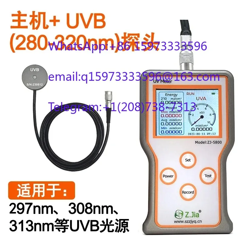 ZJ-5800 UV Illuminance Radiometer Power Energy Meter Intensity Tester for LED UVC Germicidal Lamps