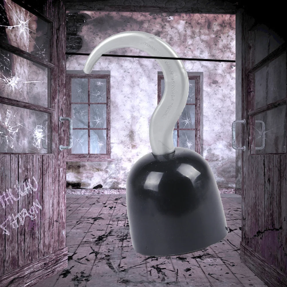 2Pcs 해적 후크 소품 블랙 20x10cm 할로윈 해적 의상 액세서리 파티 장식 어린이 공연 무대 사용