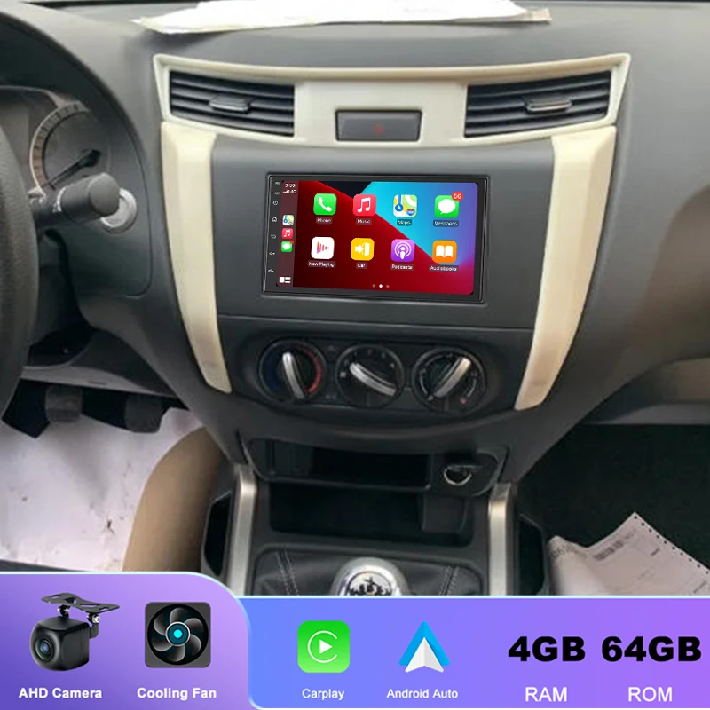 

7'' 4+64GB Car Radio For Nissan NP300 2016-2019 Carplay Rear Camera Android 15 Auto Google Map GPS Navi FM
