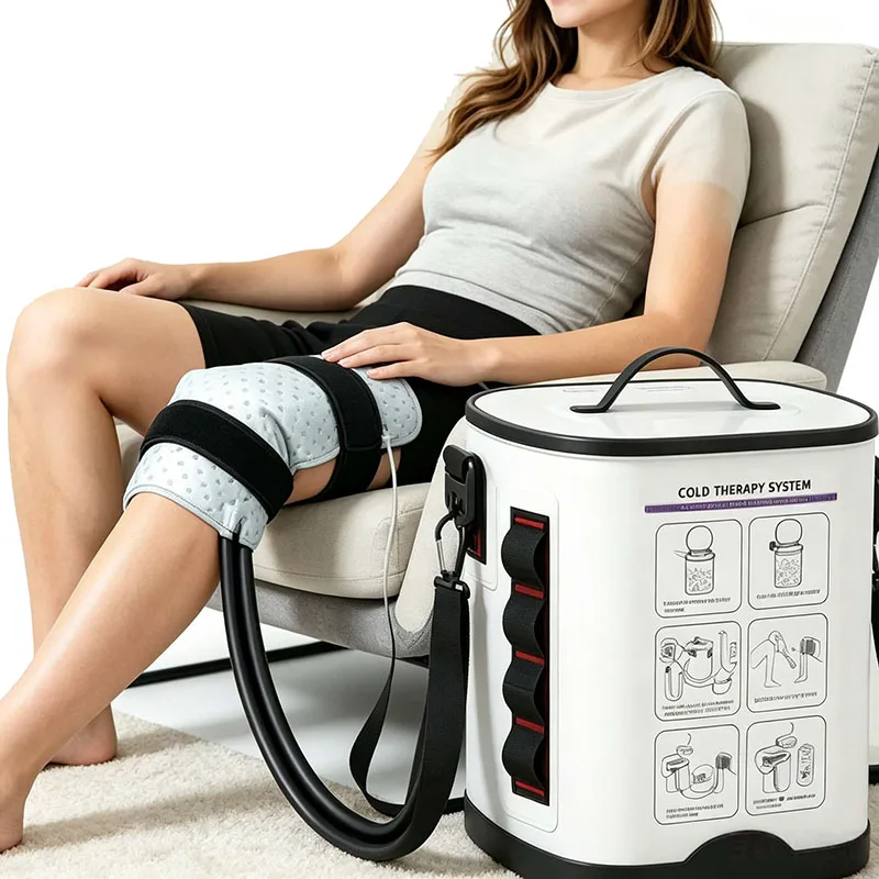 Cold Recovery Device Ice Water Circulating System with Compression Pad for Muscle Care Programmable Cooler for Knee Shoulder