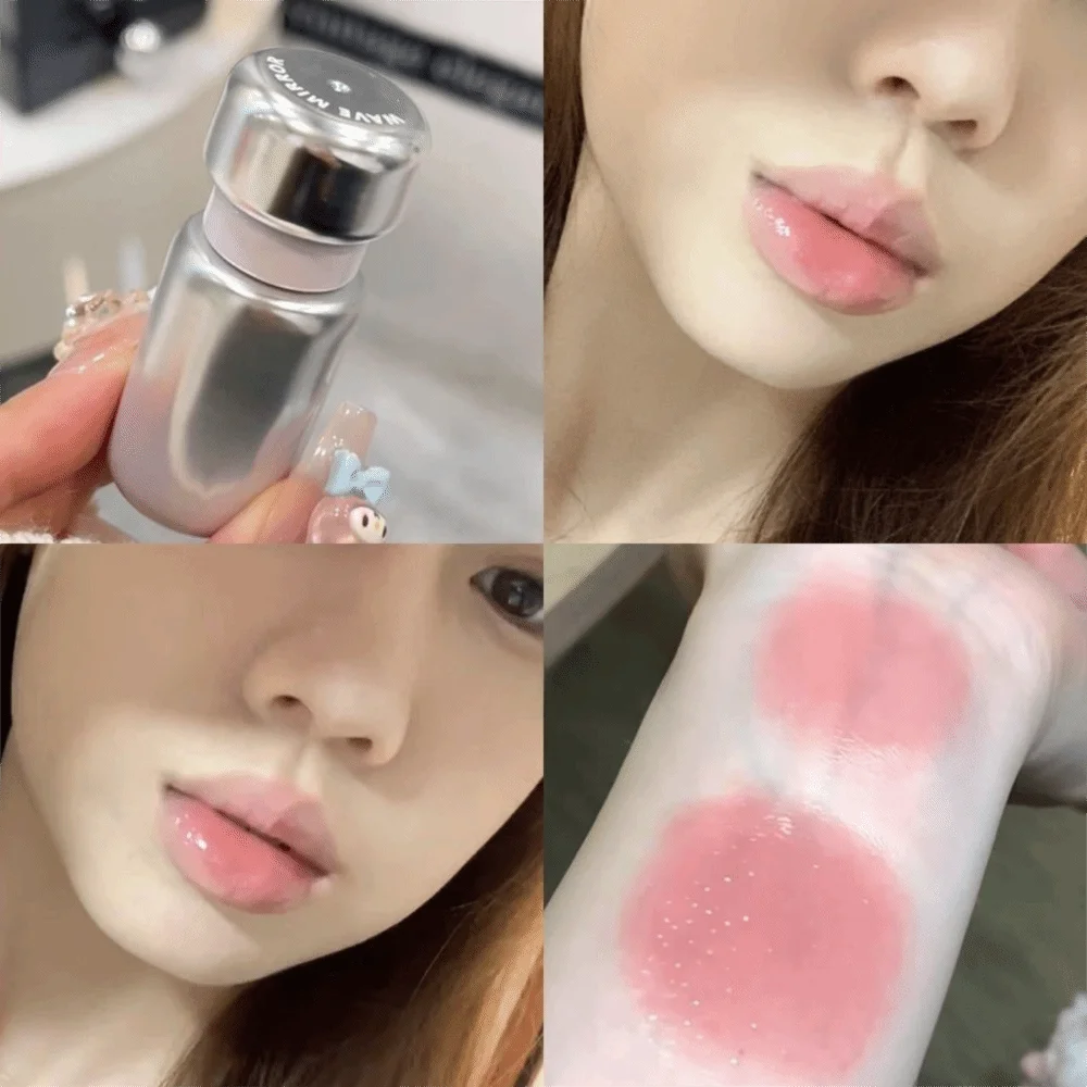 Sexy Dewy Glossy Lip Glow Mirror Long Lasting Liquid Lipstick Non Sticky Water Crystal Red Lip Tint Beauty Health
