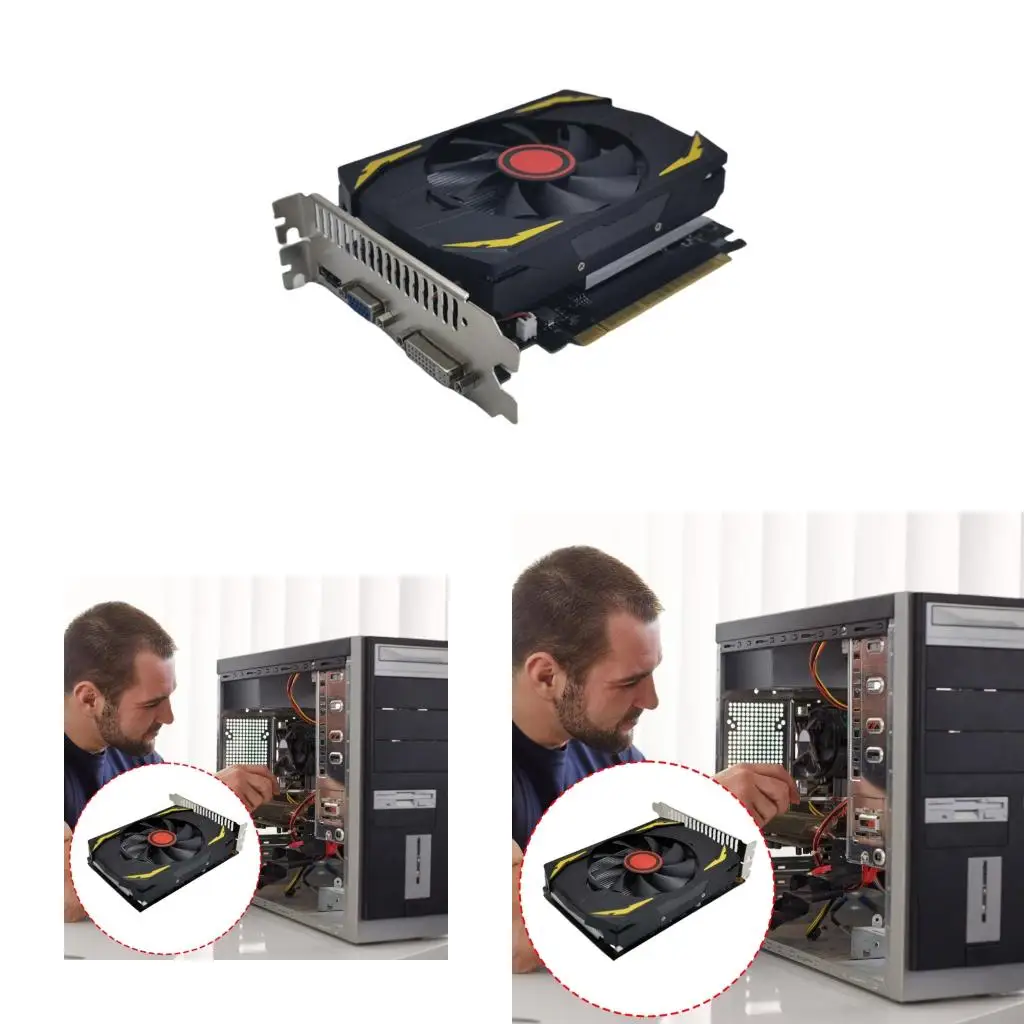 

Two Fan Cooling Graphics Card GTX750TI 4GB DDR5 Memory PCIe Interfaces 350W System Requirement Gaming Optimized