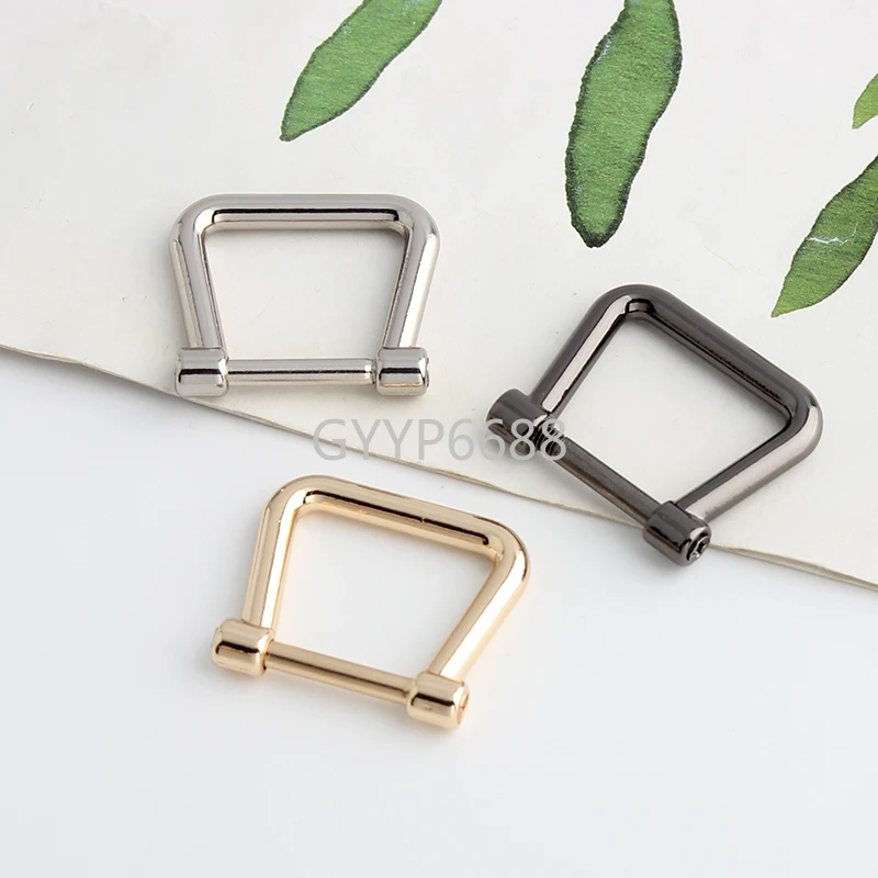 4/30/100PCS 26x24MM Metal Rectangle Screw Rings Buckles For Bags Handbag Purse Connector Square Shackle With Screw Accessories